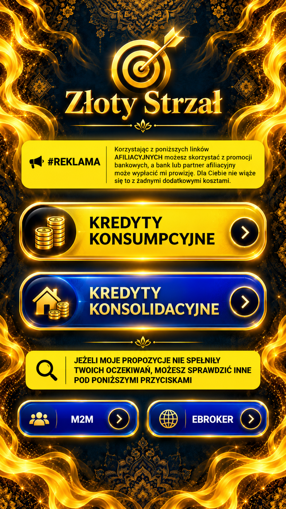 Złoty Strzał – kredyty konsumpcyjne, konsolidacyjne oraz dodatkowe oferty M2M i eBroker